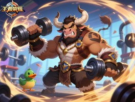 王者荣耀哑铃连招技巧，牛魔小牛鸭皮肤怎么玩，健身狂魔连招顺序是什么