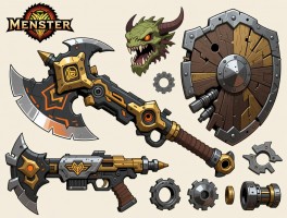 怪物猎人荒野变形武器素材，斩斧怎么制作，盾斧素材在哪找，机械武器零件如何获得