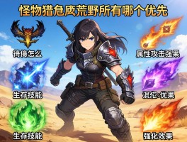 怪物猎人荒野所有技能怎么分类,输出生存技能哪个优先,属性攻击强化效果如何