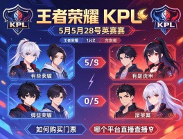 王者荣耀KPL5月28号赛程,有哪些比赛,如何购买门票,哪个平台直播