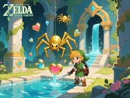 塞尔达传说时之笛攻略丨如何收集全部金蜘蛛,心之碎片怎么找,水之神殿如何通关