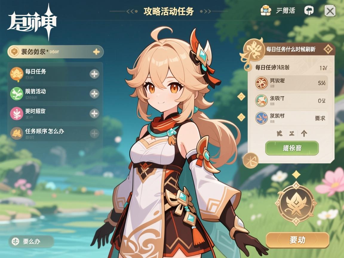 原神攻略活动任务,每日任务什么时候刷新,限时活动怎么完成,任务顺序错了怎么办 原神攻略活动任务,每日任务什么时候刷新,限时活动怎么完成,任务顺序错了怎么办
