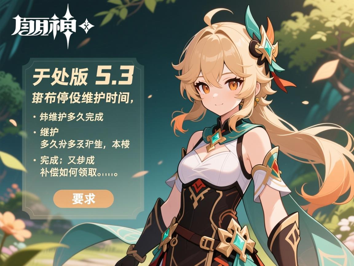 原神5.3版本停服维护时间,维护多久完成,补偿如何领取 原神5.3版本停服维护时间,维护多久完成,补偿如何领取