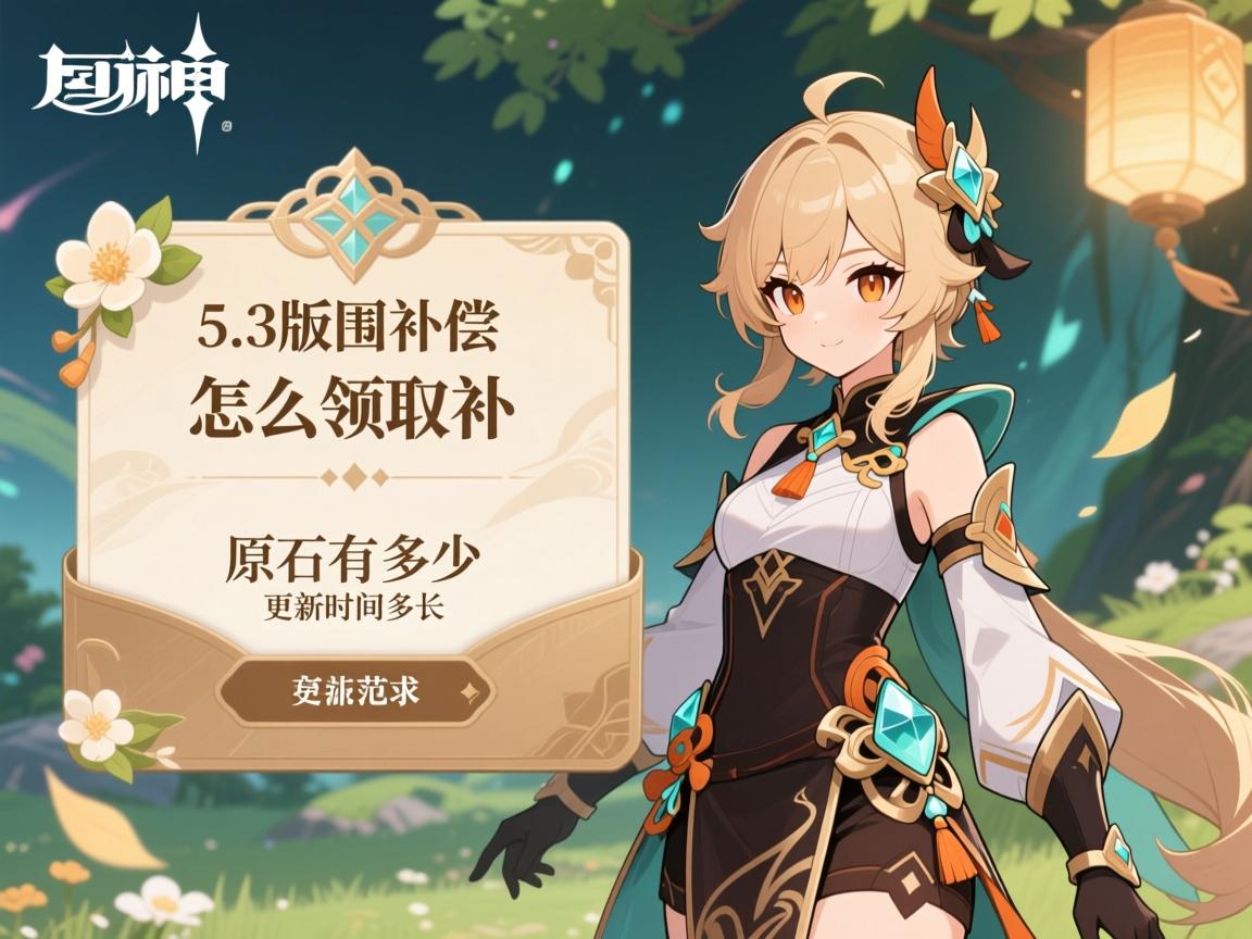 原神5.3版本补偿,怎么领取补偿,补偿范围是什么,原石有多少,更新时间多长 原神5.3版本补偿,怎么领取补偿,补偿范围是什么,原石有多少,更新时间多长