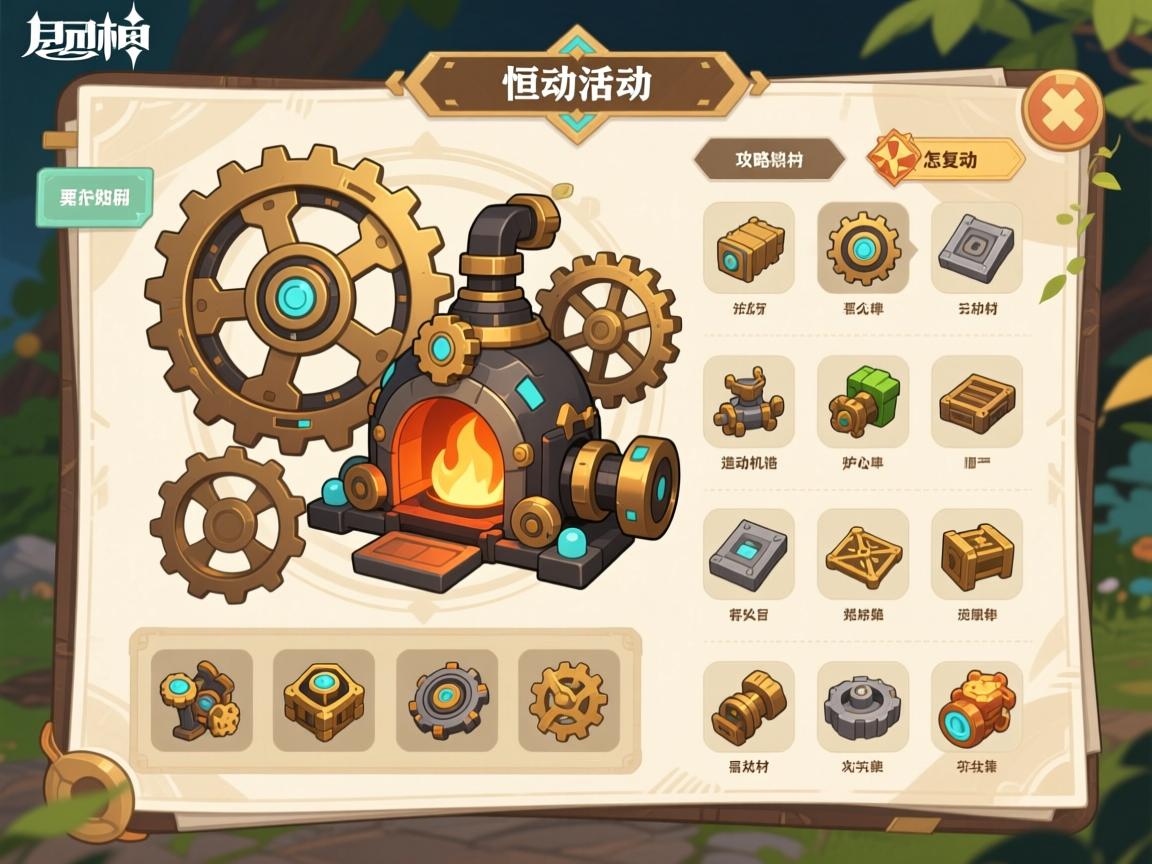 机械原神攻略活动,恒动械画齿轮怎么复原,炉心机造材料怎么收集,活动奖励有哪些 机械原神攻略活动,恒动械画齿轮怎么复原,炉心机造材料怎么收集,活动奖励有哪些