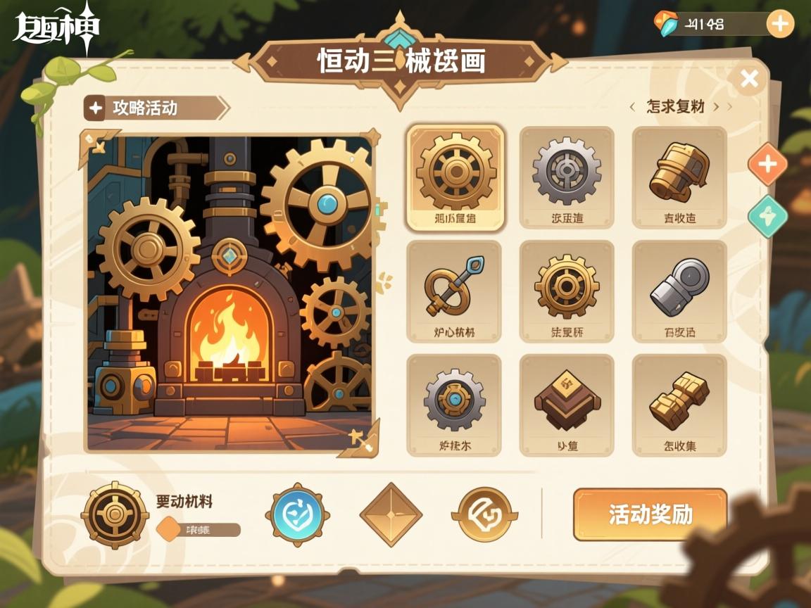 机械原神攻略活动,恒动械画齿轮怎么复原,炉心机造材料怎么收集,活动奖励有哪些 机械原神攻略活动,恒动械画齿轮怎么复原,炉心机造材料怎么收集,活动奖励有哪些