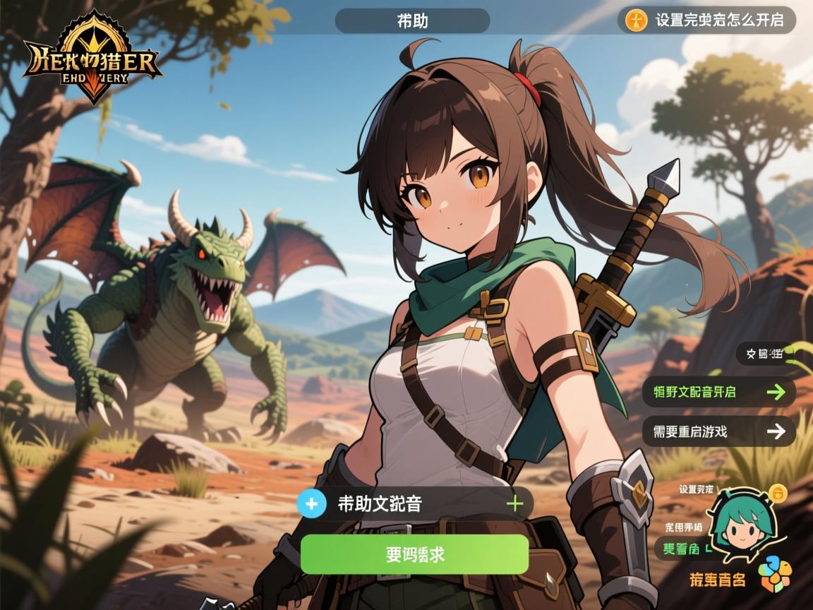 求助!怪物猎人荒野中文配音怎么开启?设置完需要重启游戏吗 求助!怪物猎人荒野中文配音怎么开启?设置完需要重启游戏吗