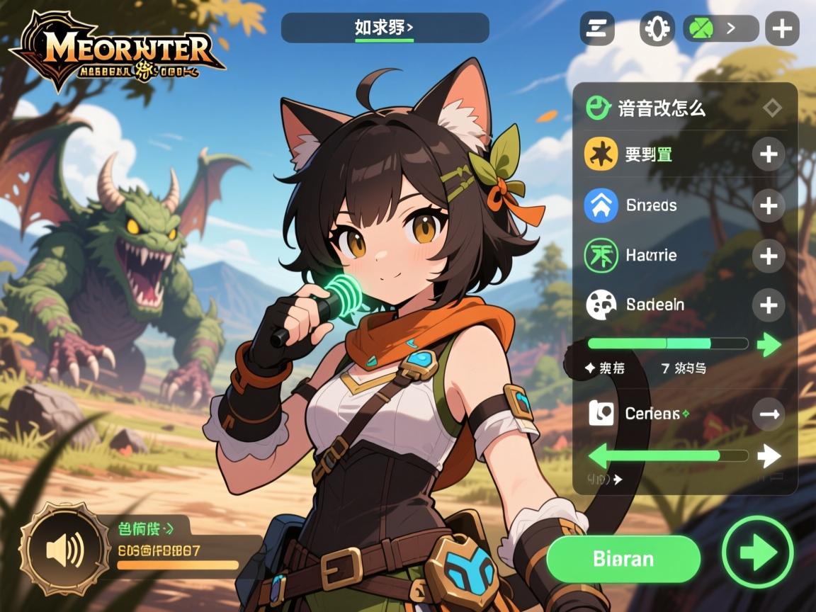 怪物猎人荒野改猫语音怎么操作,设置选项在哪里,音量如何调节 怪物猎人荒野改猫语音怎么操作,设置选项在哪里,音量如何调节