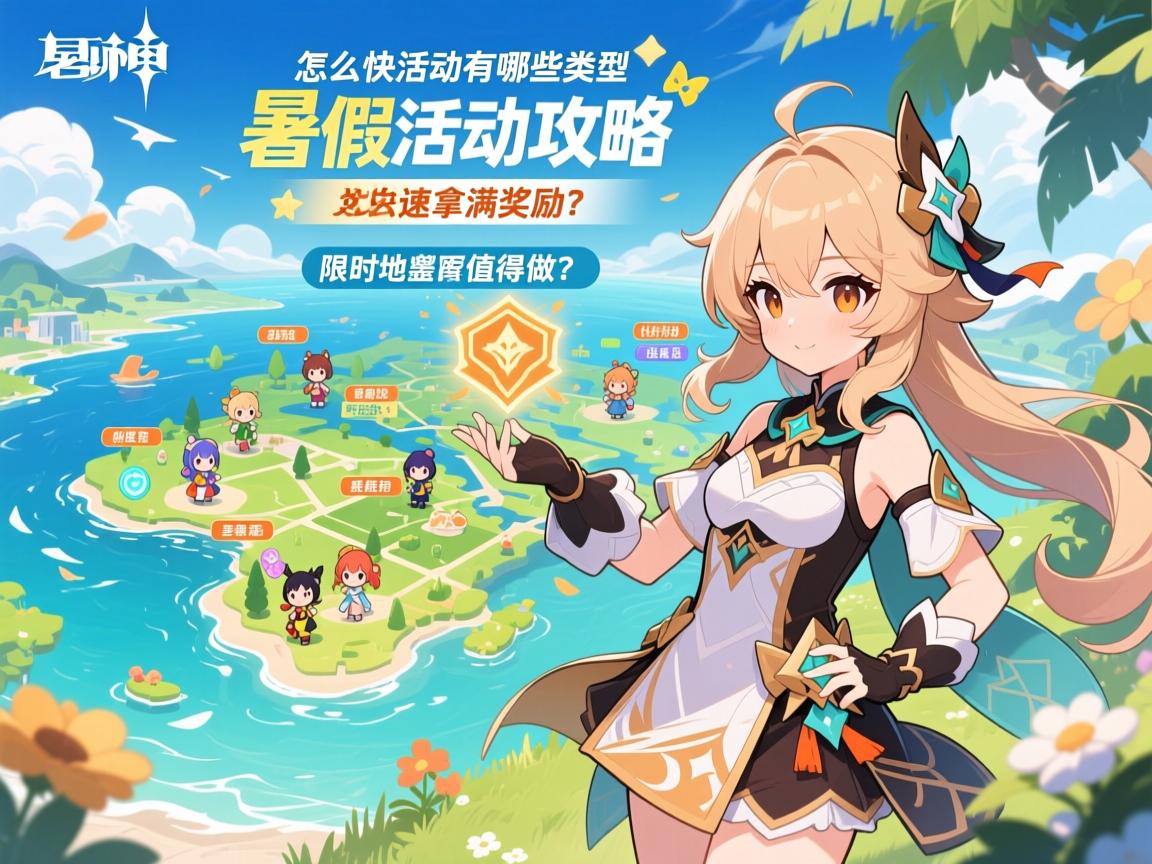 原神暑假活动攻略,暑假活动有哪些类型,怎么快速拿满奖励,限时地图值得做吗 原神暑假活动攻略,暑假活动有哪些类型,怎么快速拿满奖励,限时地图值得做吗