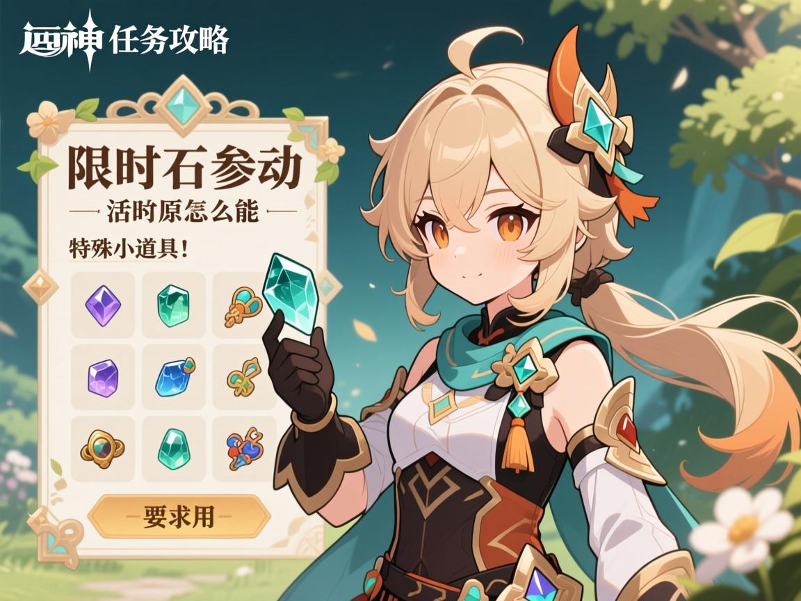 活动任务原神攻略,限时活动怎么参加,活动原石能拿多少,特殊小道具怎么用 活动任务原神攻略,限时活动怎么参加,活动原石能拿多少,特殊小道具怎么用