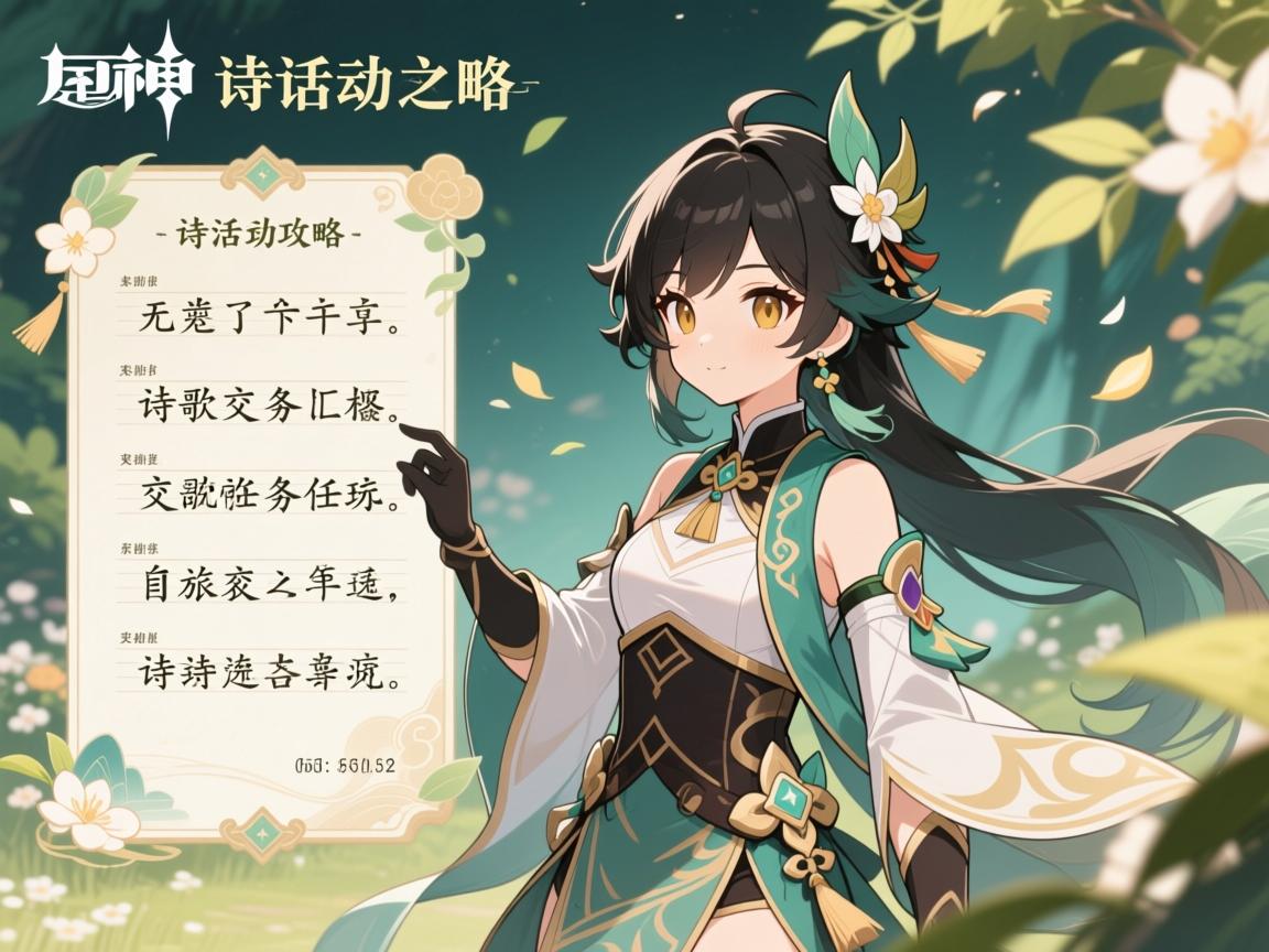原神诗活动攻略,诗歌交流任务顺序是什么,无格律自由诗怎么玩,游逸旅闻诗汇之章怎么过 原神诗活动攻略,诗歌交流任务顺序是什么,无格律自由诗怎么玩,游逸旅闻诗汇之章怎么过