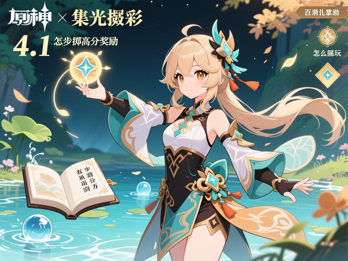 4.1活动攻略原神,集光撷彩怎么拿满奖励,百步礼掷高分技巧,游水酝诗籍活动怎么玩 4.1活动攻略原神,集光撷彩怎么拿满奖励,百步礼掷高分技巧,游水酝诗籍活动怎么玩