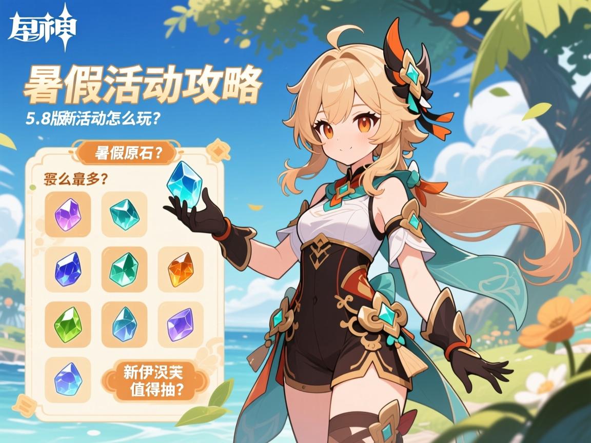 暑假活动原神攻略,5.8版本新活动怎么玩,暑假原石怎么拿最多,新角色伊涅芙值得抽吗 暑假活动原神攻略,5.8版本新活动怎么玩,暑假原石怎么拿最多,新角色伊涅芙值得抽吗