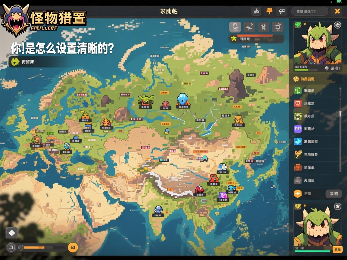 求助帖:怪物猎人荒野地图画面糊成一团,你们是怎么设置清晰的? 求助帖:怪物猎人荒野地图画面糊成一团,你们是怎么设置清晰的?