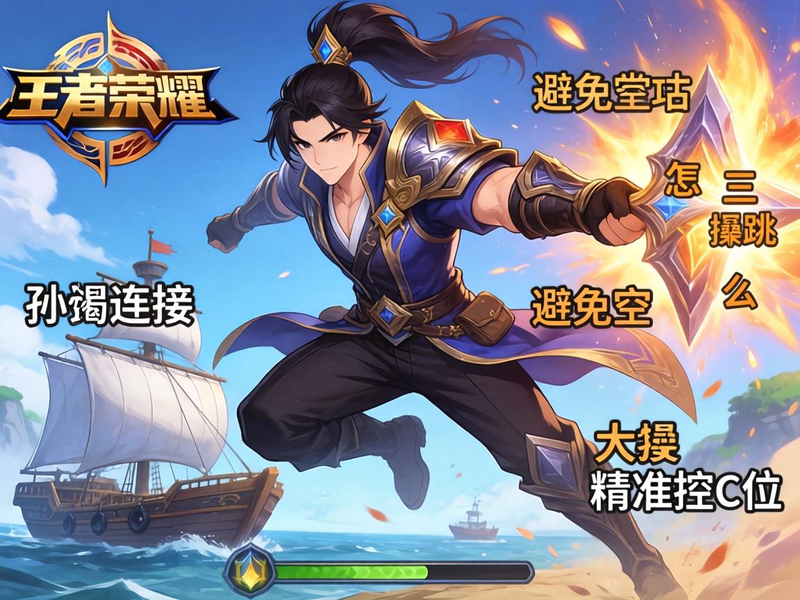 王者荣耀的孙策连招技巧,三角跳怎么操作,如何避免空船,大招如何精准控C位 王者荣耀的孙策连招技巧,三角跳怎么操作,如何避免空船,大招如何精准控C位