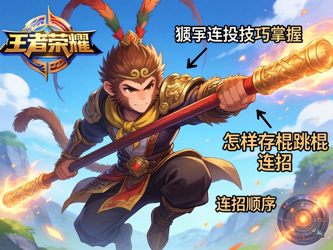 王者荣耀猴子连招技巧如何掌握,怎样存棍跳棍,连招顺序是什么? 王者荣耀猴子连招技巧如何掌握,怎样存棍跳棍,连招顺序是什么?