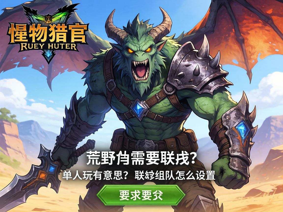 怪物猎人荒野需要联机吗,单人玩有意思吗,联机组队怎么设置 怪物猎人荒野需要联机吗,单人玩有意思吗,联机组队怎么设置