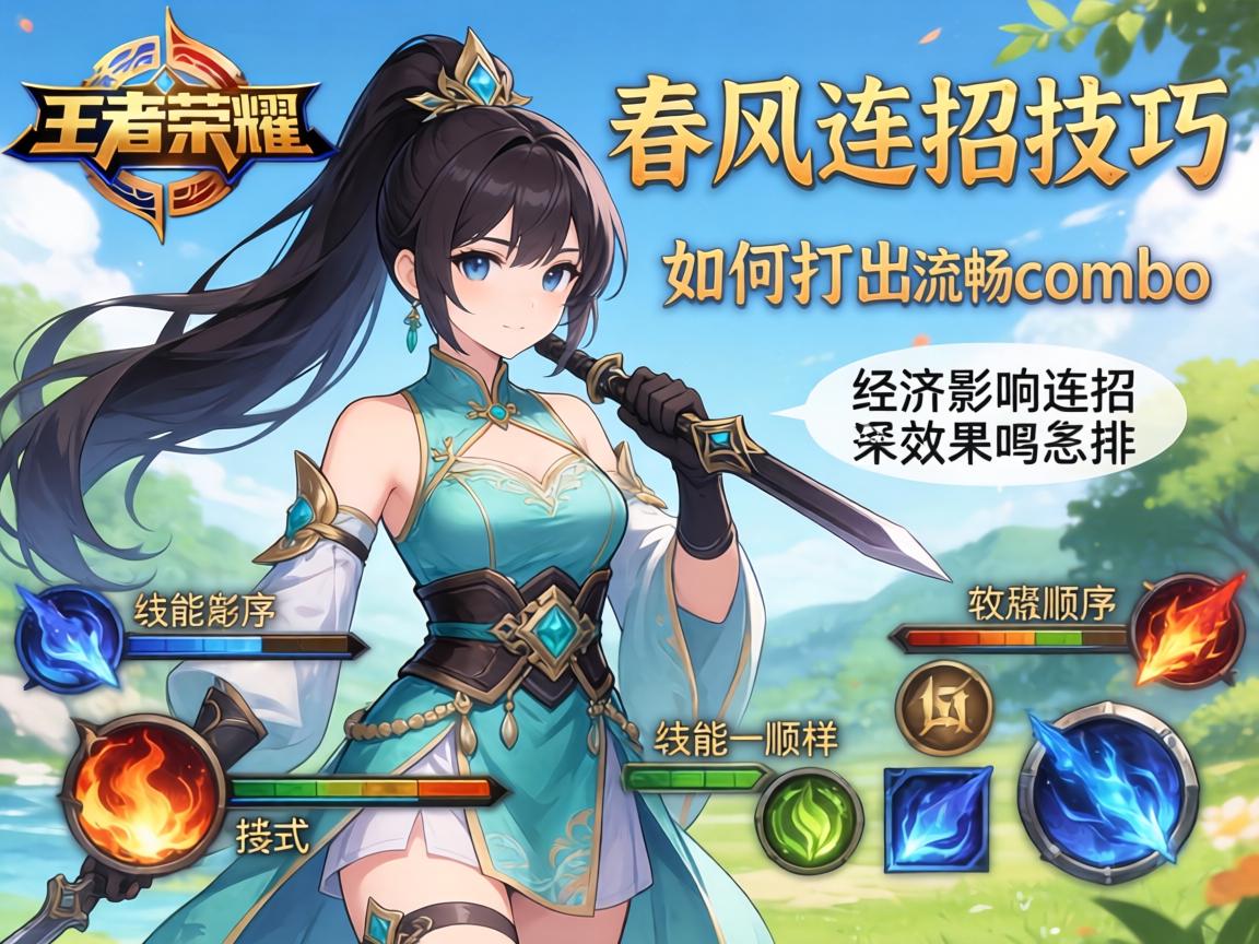 王者荣耀春风连招技巧,如何打出流畅combo,技能顺序怎样安排,经济影响连招效果吗? 王者荣耀春风连招技巧,如何打出流畅combo,技能顺序怎样安排,经济影响连招效果吗?