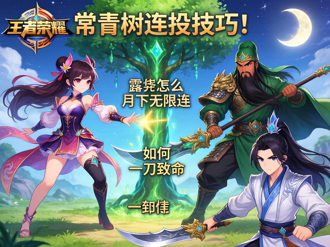 王者荣耀常青树连招技巧,露娜怎么月下无限连,关羽如何一刀致命,李白怎样无伤消耗 王者荣耀常青树连招技巧,露娜怎么月下无限连,关羽如何一刀致命,李白怎样无伤消耗