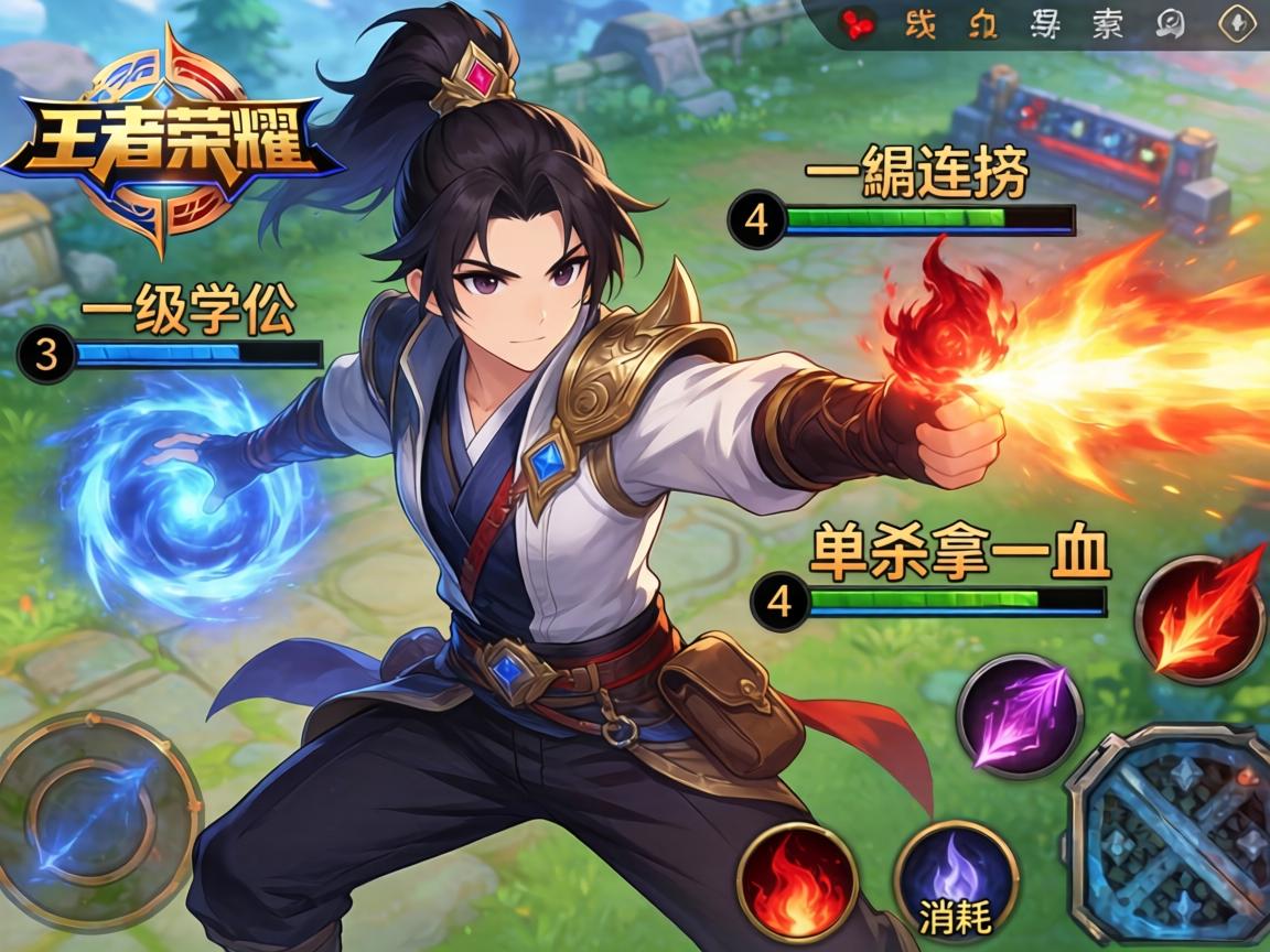 王者荣耀凯1级连招技巧,一级学什么技能,怎么单杀拿一血,对线怎么消耗 王者荣耀凯1级连招技巧,一级学什么技能,怎么单杀拿一血,对线怎么消耗