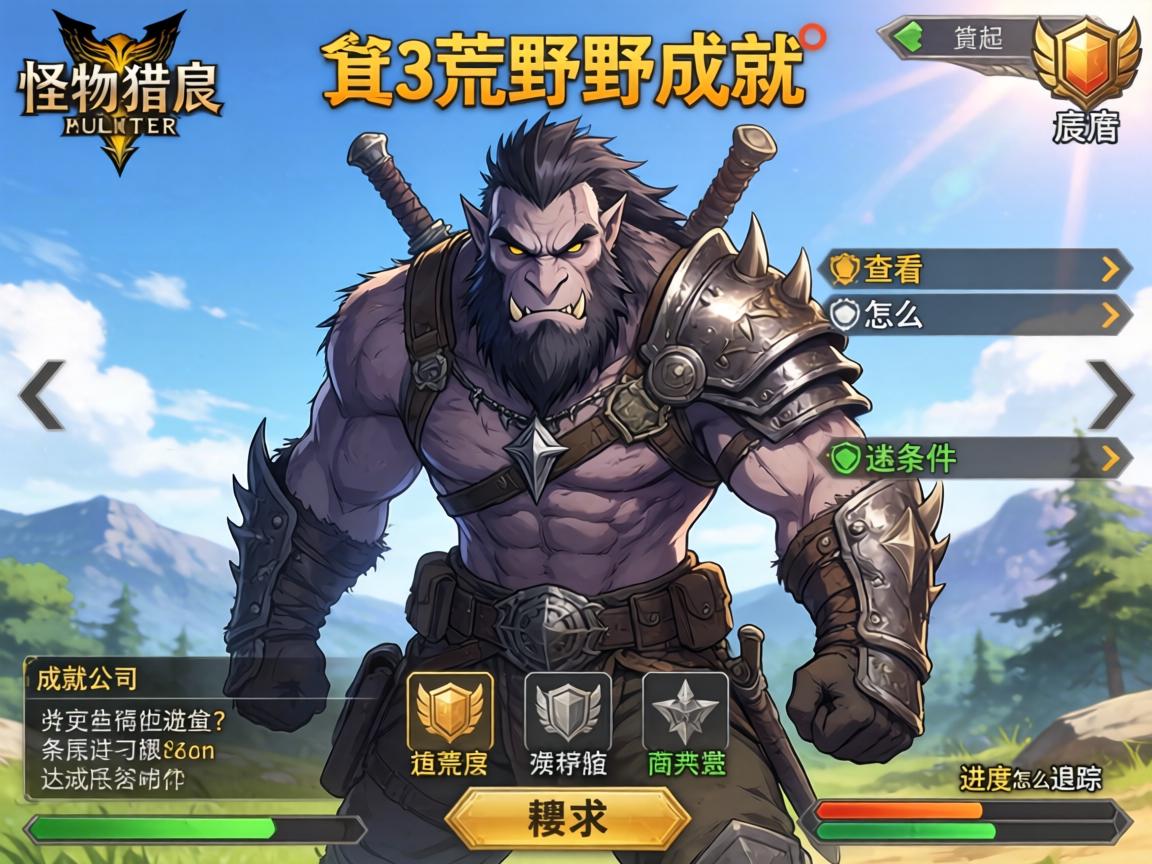 怪物猎人荒野成就界面,成就怎么分类查看?达成条件在哪看?进度怎么追踪? 怪物猎人荒野成就界面,成就怎么分类查看?达成条件在哪看?进度怎么追踪?