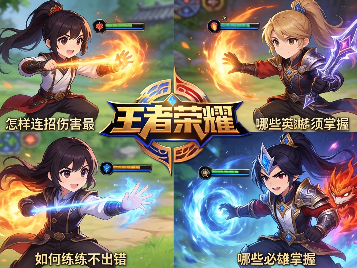 王者荣耀各种连招技巧,怎样连招伤害最高,如何练习不出错,哪些英雄必须掌握? 王者荣耀各种连招技巧,怎样连招伤害最高,如何练习不出错,哪些英雄必须掌握?