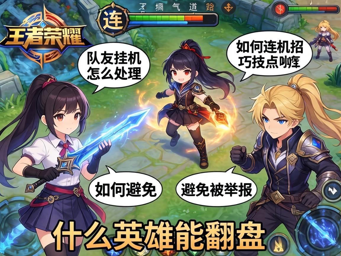 王者荣耀挂机连招技巧丨队友挂机怎么处理,如何避免被举报,什么英雄能翻盘 王者荣耀挂机连招技巧丨队友挂机怎么处理,如何避免被举报,什么英雄能翻盘