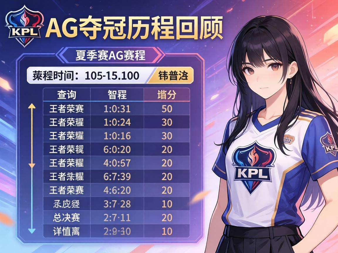 王者荣耀KPL夏季赛AG赛程丨AG夺冠历程回顾,赛程时间如何查询,总决赛比分详情 王者荣耀KPL夏季赛AG赛程丨AG夺冠历程回顾,赛程时间如何查询,总决赛比分详情