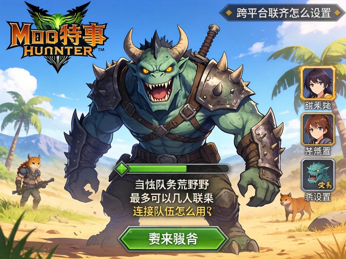 怪物猎人荒野最多可以几人联机,连结队伍怎么用,跨平台联机怎么设置 怪物猎人荒野最多可以几人联机,连结队伍怎么用,跨平台联机怎么设置