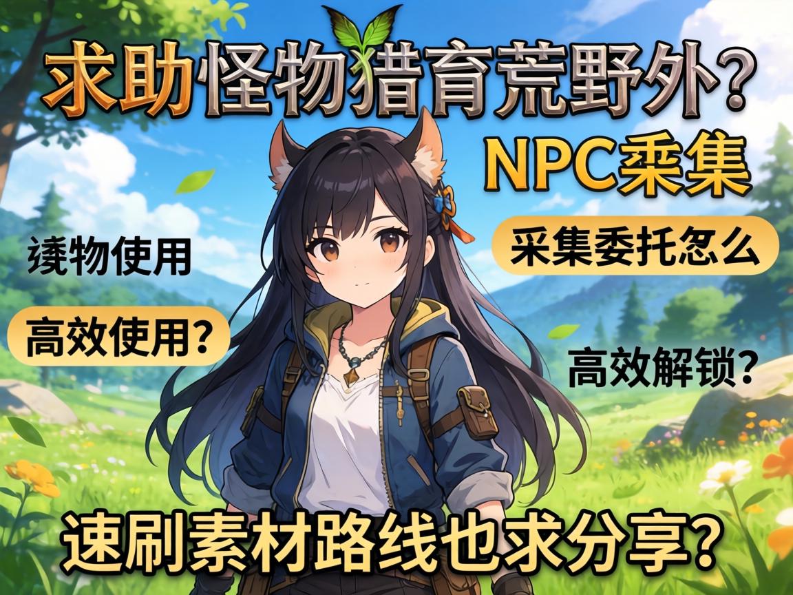 求助:怪物猎人荒野NPC采集委托怎么解锁和高效使用?速刷素材路线也求分享! 求助:怪物猎人荒野NPC采集委托怎么解锁和高效使用?速刷素材路线也求分享!