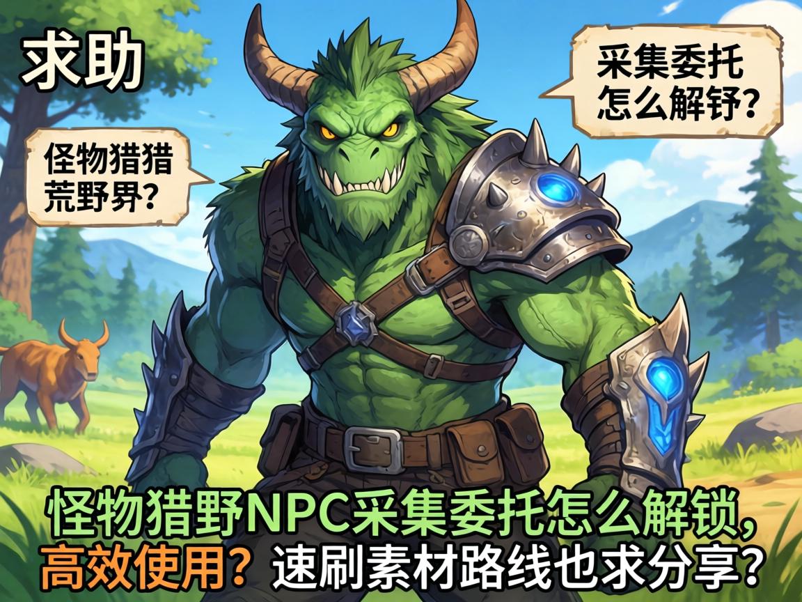 求助:怪物猎人荒野NPC采集委托怎么解锁和高效使用?速刷素材路线也求分享! 求助:怪物猎人荒野NPC采集委托怎么解锁和高效使用?速刷素材路线也求分享!
