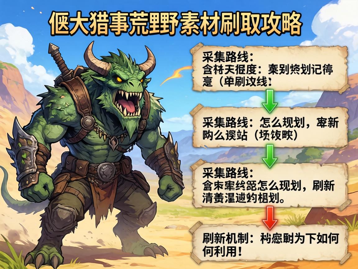 怪物猎人荒野素材刷取攻略,采集路线怎么规划,刷新机制如何利用 怪物猎人荒野素材刷取攻略,采集路线怎么规划,刷新机制如何利用