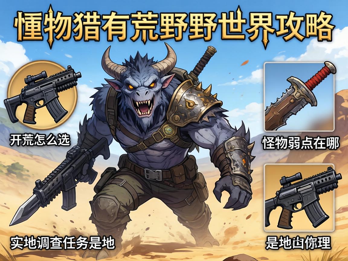 怪物猎人荒野世界攻略,开荒武器怎么选,怪物弱点在哪,实地调查任务是什么 怪物猎人荒野世界攻略,开荒武器怎么选,怪物弱点在哪,实地调查任务是什么