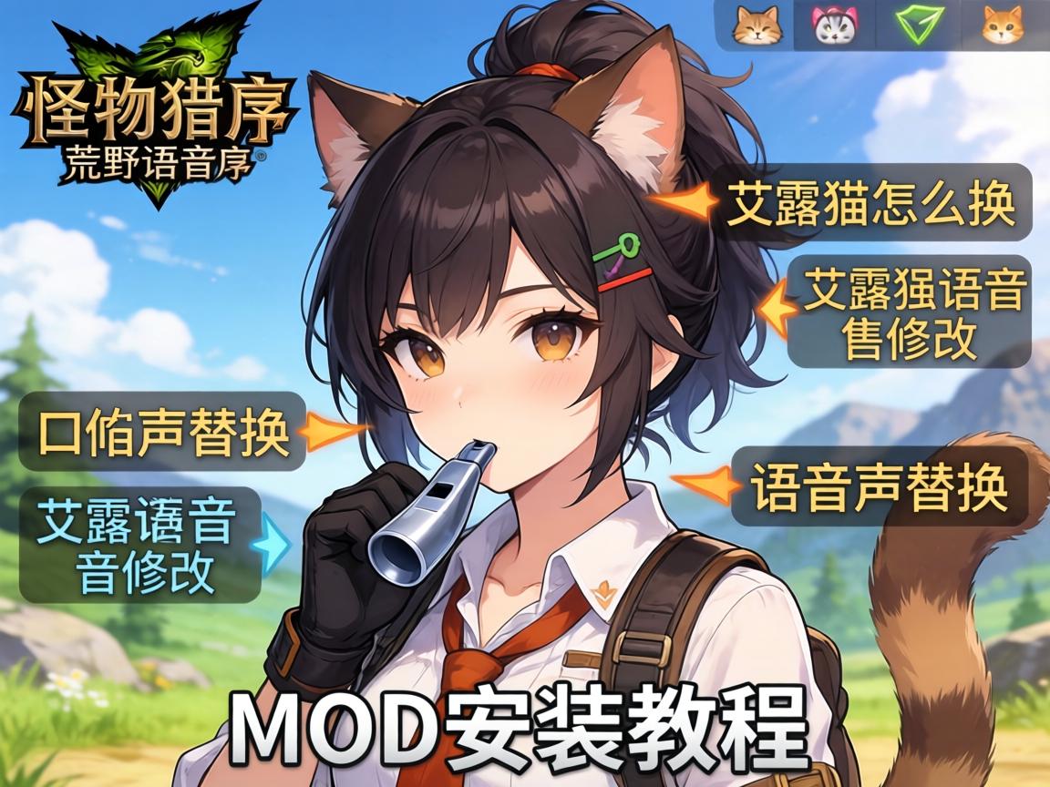 怪物猎人荒野语音怎么换,艾露猫语音修改,口哨声替换,MOD安装教程 怪物猎人荒野语音怎么换,艾露猫语音修改,口哨声替换,MOD安装教程