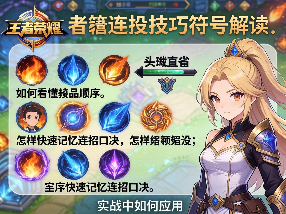 王者荣耀连招技巧符号解读,如何看懂技能顺序,怎样快速记忆连招口诀,实战中如何应用 王者荣耀连招技巧符号解读,如何看懂技能顺序,怎样快速记忆连招口诀,实战中如何应用