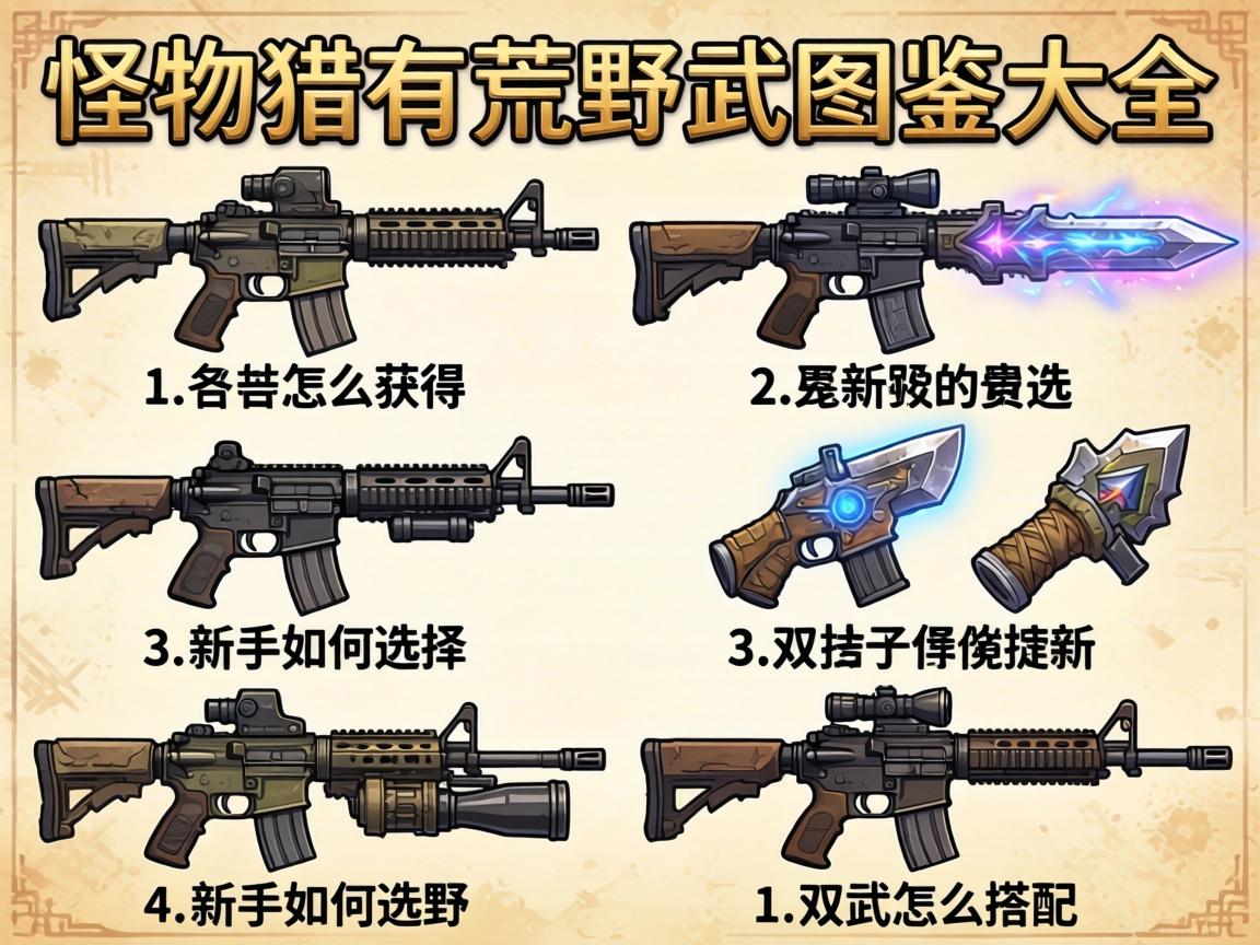 怪物猎人荒野武器图鉴大全,武器怎么获得,新手如何选择,双武器怎么搭配 怪物猎人荒野武器图鉴大全,武器怎么获得,新手如何选择,双武器怎么搭配