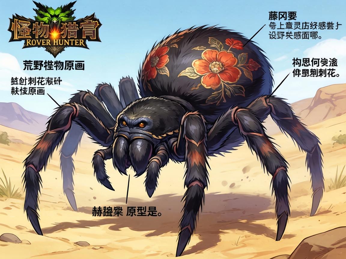 怪物猎人荒野怪物原画,设计灵感从哪来,藤冈要如何构思刺花蜘蛛,赫猿兽原型是什么 怪物猎人荒野怪物原画,设计灵感从哪来,藤冈要如何构思刺花蜘蛛,赫猿兽原型是什么