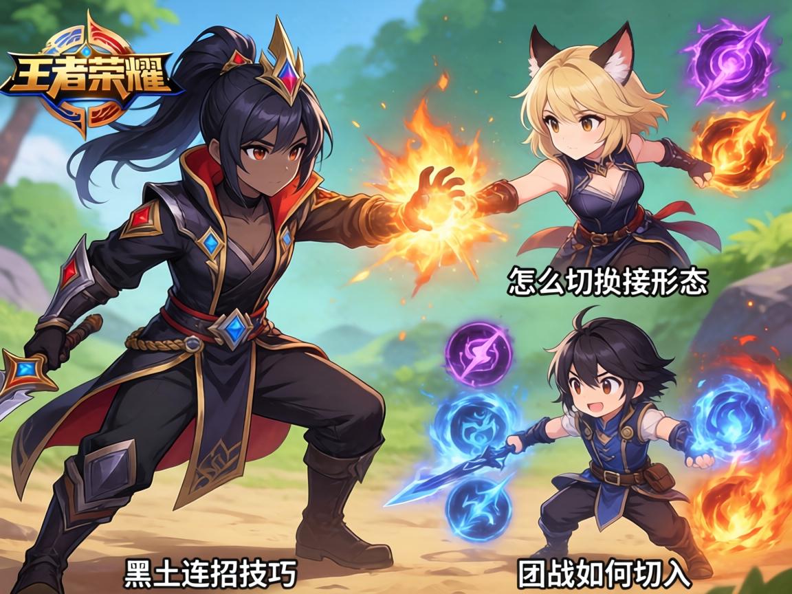 王者荣耀黑土连招技巧,技能如何衔接,怎么切换形态,团战如何切入 王者荣耀黑土连招技巧,技能如何衔接,怎么切换形态,团战如何切入