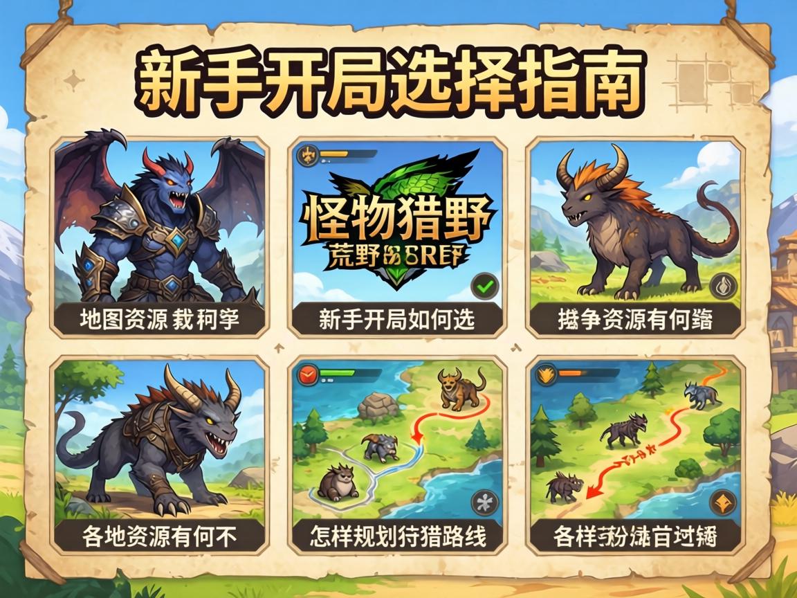 怪物猎人荒野地图选择指南,新手开局如何选,各地图资源怪物有何不同,怎样规划狩猎路线 怪物猎人荒野地图选择指南,新手开局如何选,各地图资源怪物有何不同,怎样规划狩猎路线