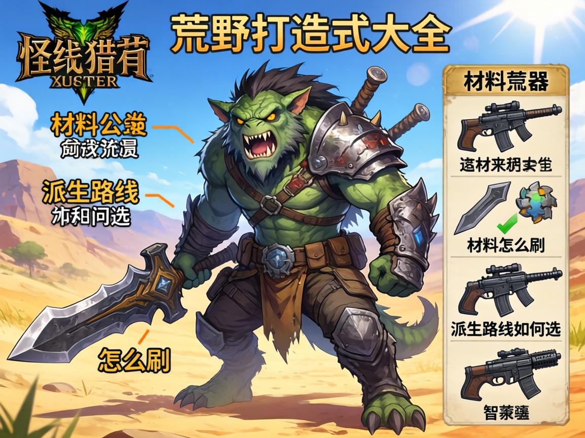 怪物猎人荒野打造武器大全,材料怎么刷,派生路线如何选 怪物猎人荒野打造武器大全,材料怎么刷,派生路线如何选