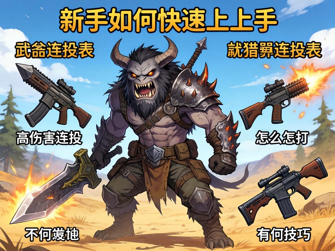 荒野怪物猎人武器连招表,新手如何快速上手,高伤害连招怎么打,不同武器有何技巧 荒野怪物猎人武器连招表,新手如何快速上手,高伤害连招怎么打,不同武器有何技巧