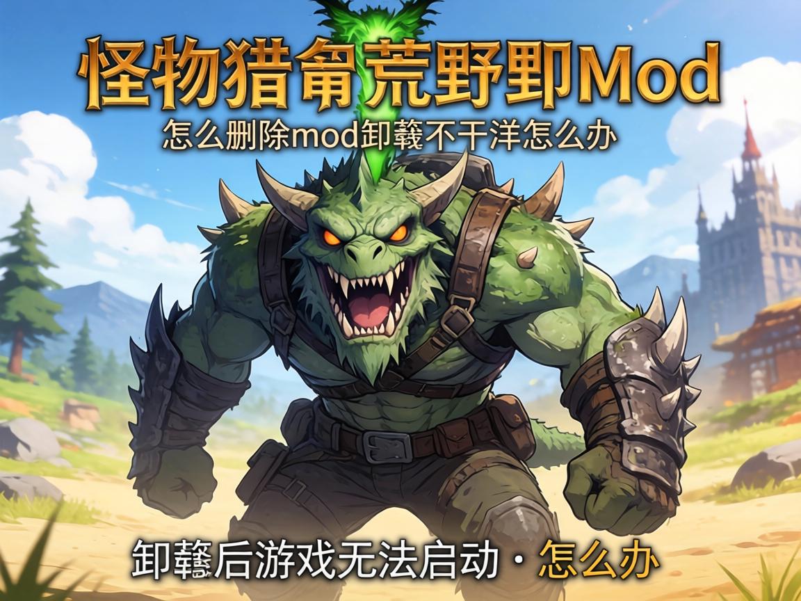 怪物猎人荒野mod怎么删除,mod卸载不干净怎么办,卸载后游戏无法启动如何解决 怪物猎人荒野mod怎么删除,mod卸载不干净怎么办,卸载后游戏无法启动如何解决