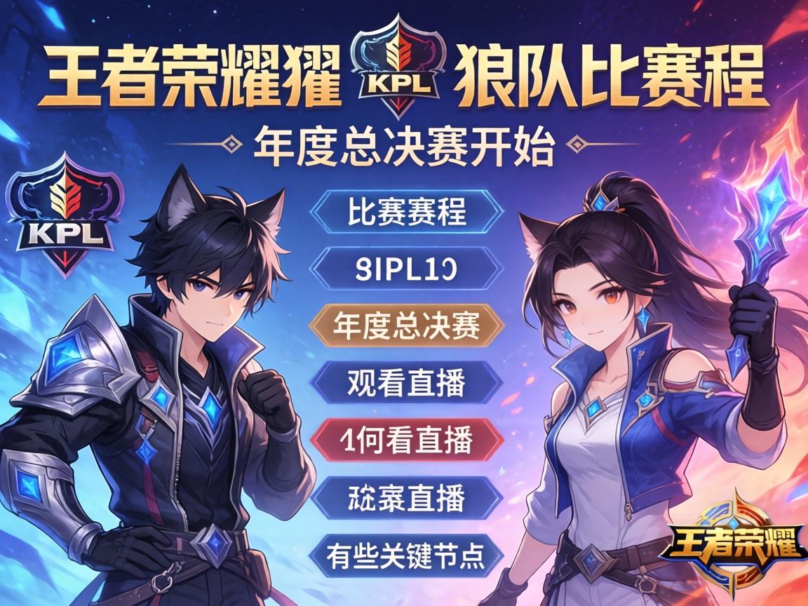 王者荣耀狼队比赛赛程KPL,年度总决赛何时开始,如何观看直播,有哪些关键节点 王者荣耀狼队比赛赛程KPL,年度总决赛何时开始,如何观看直播,有哪些关键节点