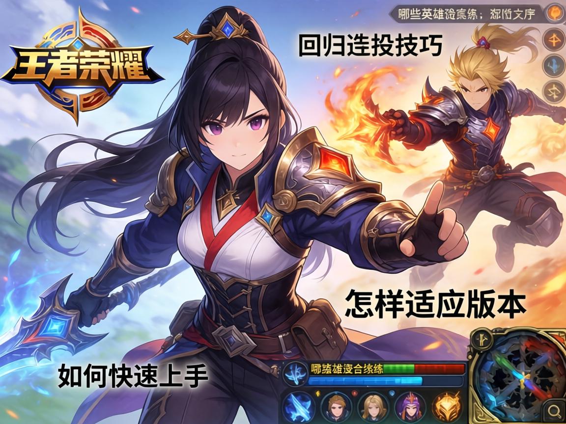 王者荣耀回归连招技巧,如何快速上手,怎样适应版本,哪些英雄适合练习 王者荣耀回归连招技巧,如何快速上手,怎样适应版本,哪些英雄适合练习