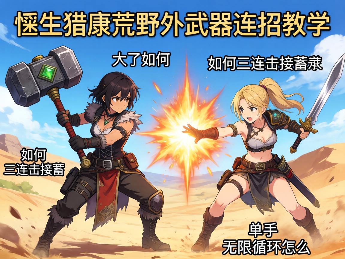 怪物猎人荒野武器连招教学,大锤如何三连击接蓄力,单手剑无限循环怎么打 怪物猎人荒野武器连招教学,大锤如何三连击接蓄力,单手剑无限循环怎么打