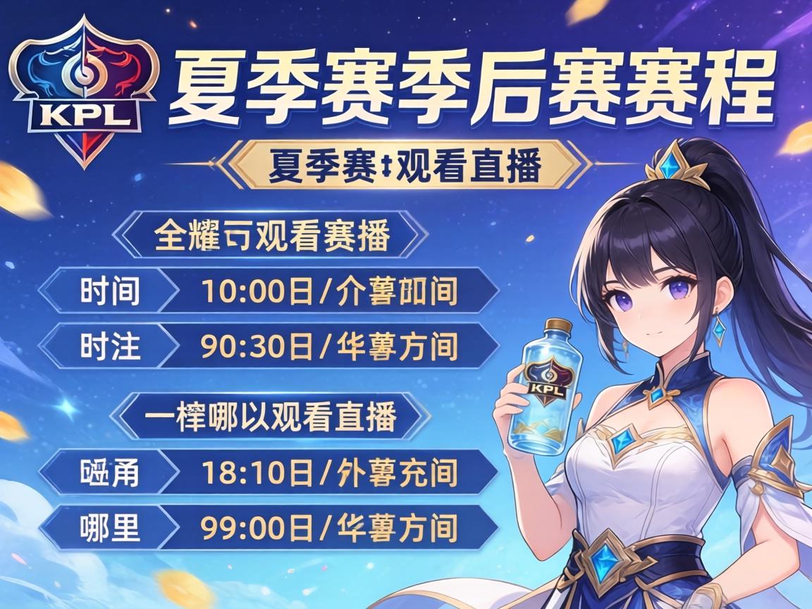 王者荣耀kpl夏季赛季后赛赛程,具体时间如何安排,哪里可以观看直播 王者荣耀kpl夏季赛季后赛赛程,具体时间如何安排,哪里可以观看直播