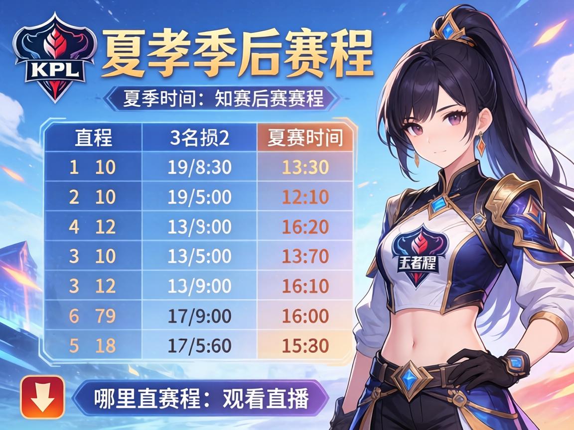王者荣耀kpl夏季赛季后赛赛程,具体时间如何安排,哪里可以观看直播 王者荣耀kpl夏季赛季后赛赛程,具体时间如何安排,哪里可以观看直播