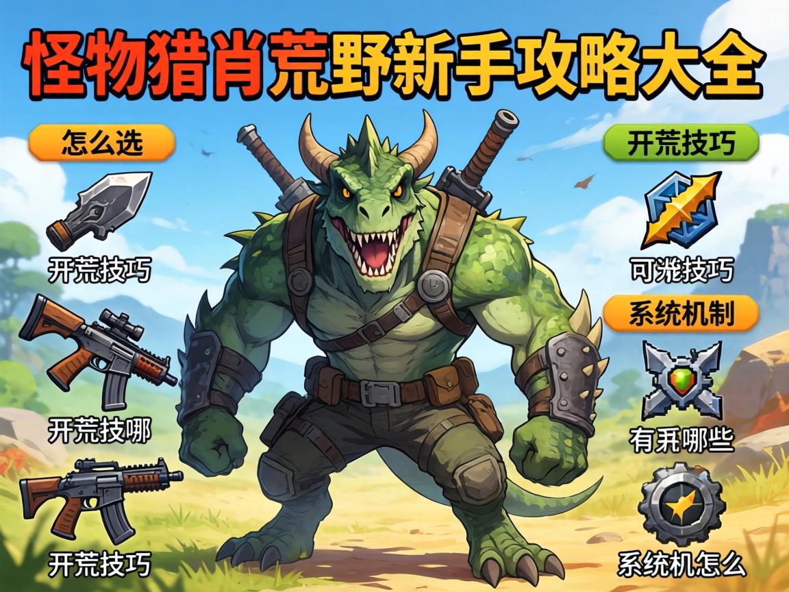 怪物猎人荒野新手攻略大全,武器怎么选,开荒技巧有哪些,系统机制怎么用 怪物猎人荒野新手攻略大全,武器怎么选,开荒技巧有哪些,系统机制怎么用