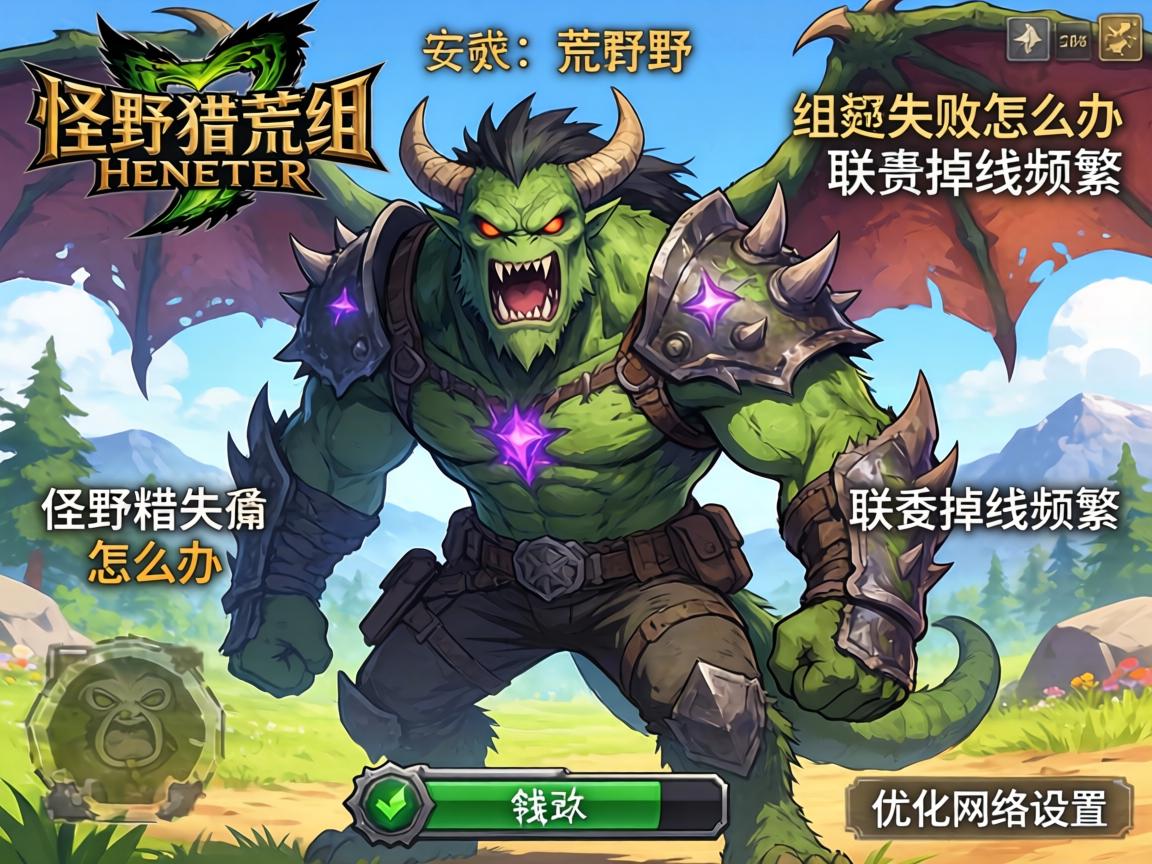 怪物猎人荒野组队联机失败怎么办,联机掉线频繁,如何优化网络设置 怪物猎人荒野组队联机失败怎么办,联机掉线频繁,如何优化网络设置