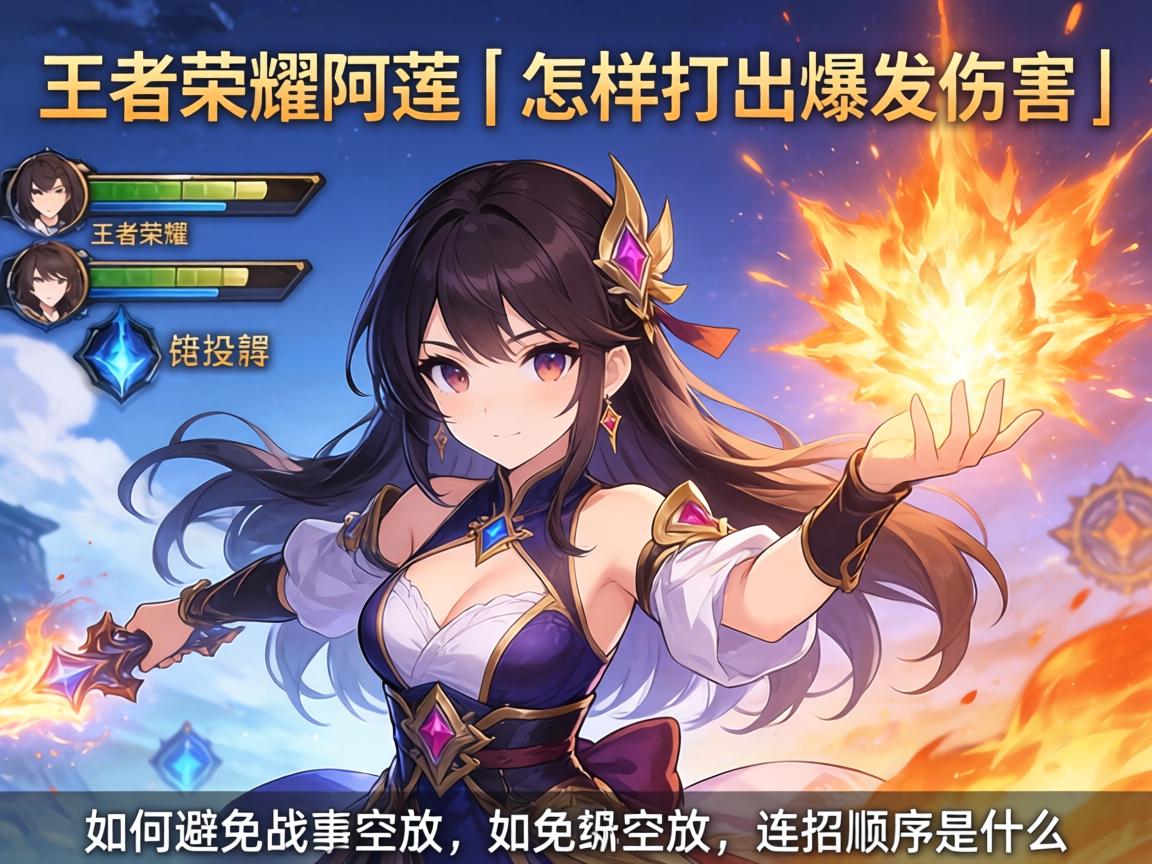 王者荣耀阿莲连招技巧丨怎样打出爆发伤害,如何避免技能空放,连招顺序是什么 王者荣耀阿莲连招技巧丨怎样打出爆发伤害,如何避免技能空放,连招顺序是什么